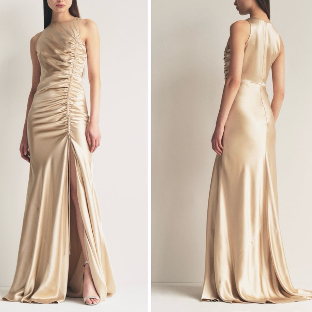 ALEJANDRA ALONSO ROJAS Ruched Tank Gown